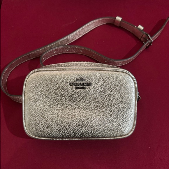 Coach Handbags - Coach Metallic Pebbled Leather Belt Bag/Fanny Pack